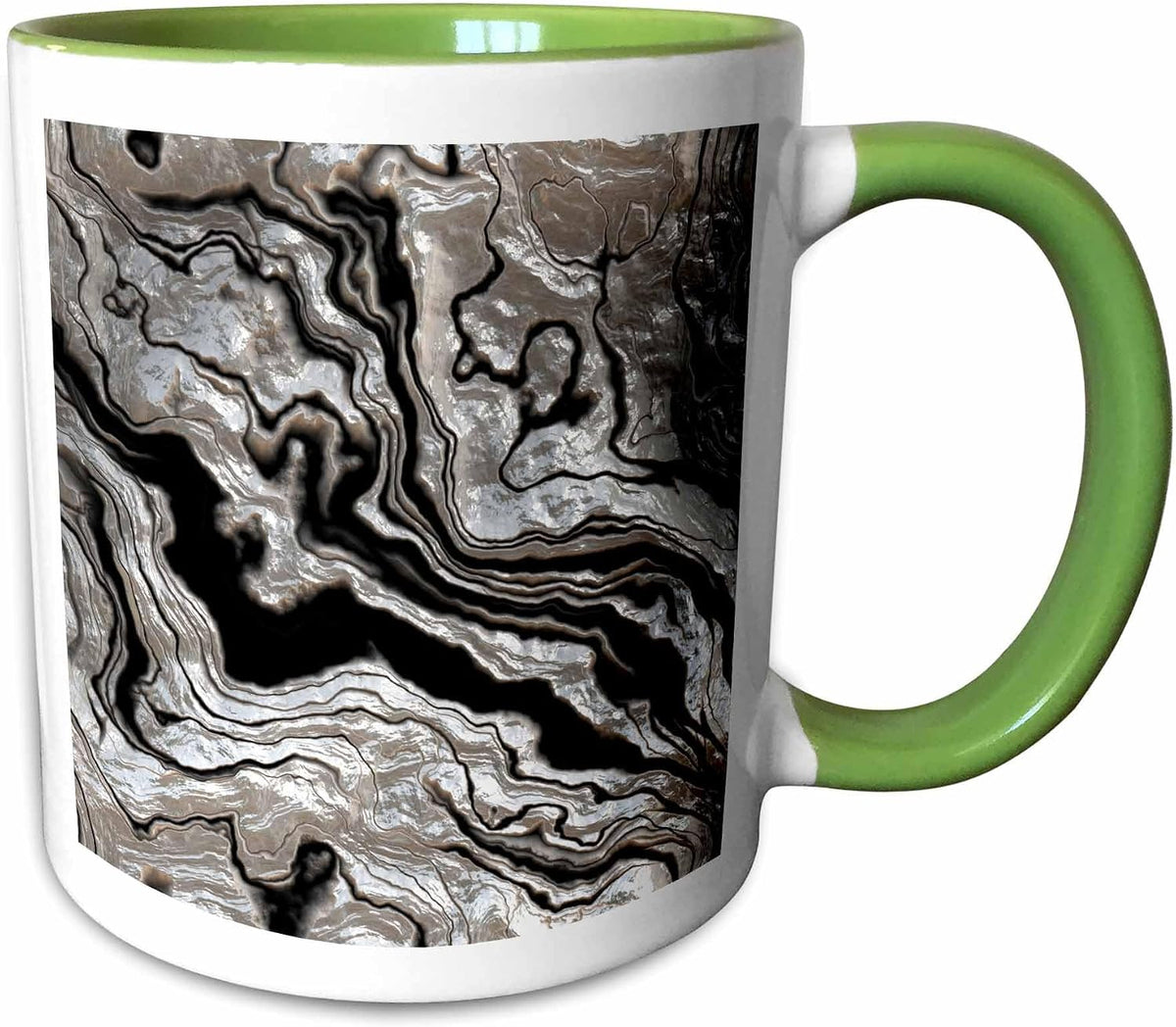 Gray Melted Metal Look Ceramic Mug