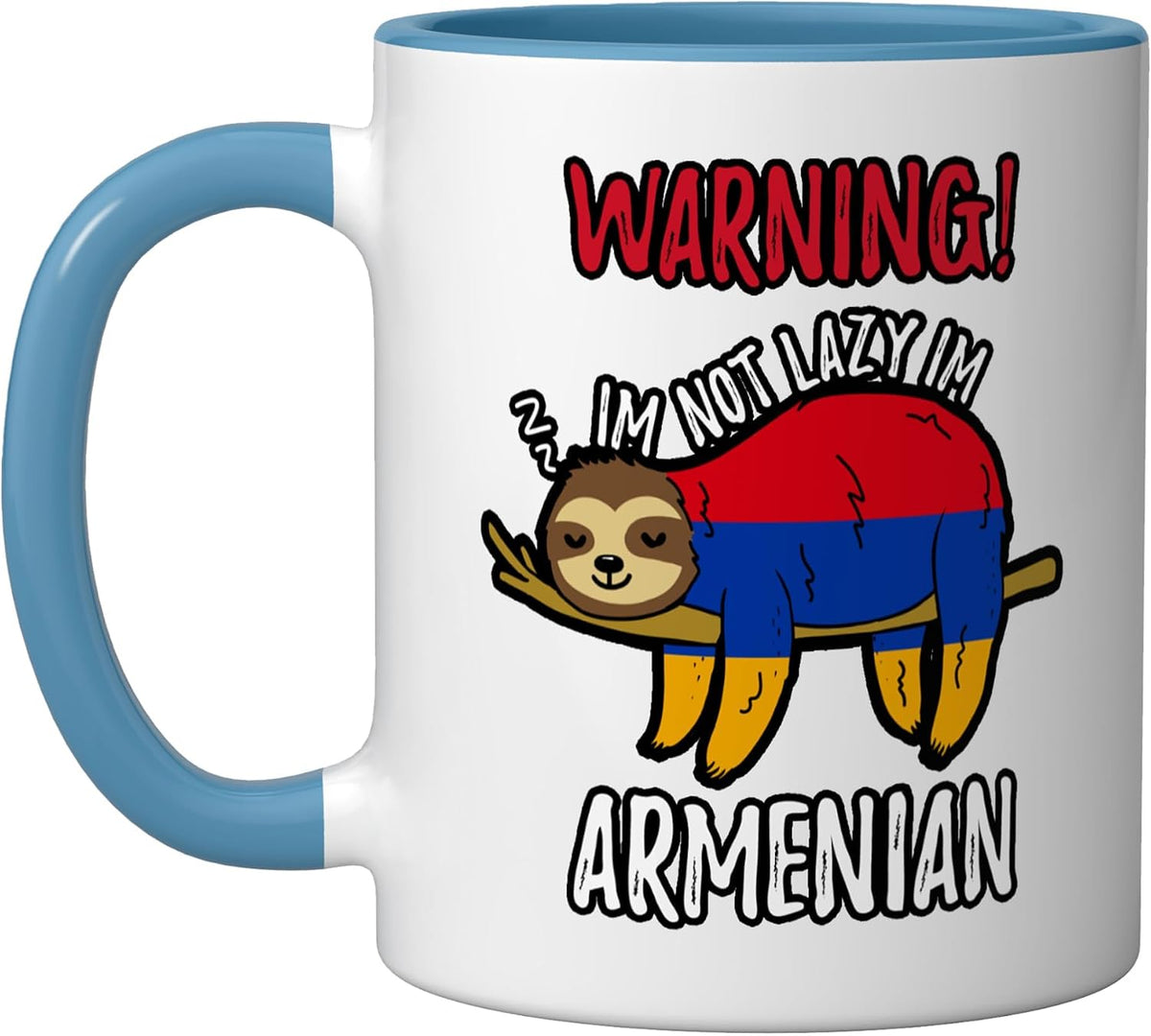 Armenia Flag Sloth Im Not Lazy Im Armenian Ceramic Mug