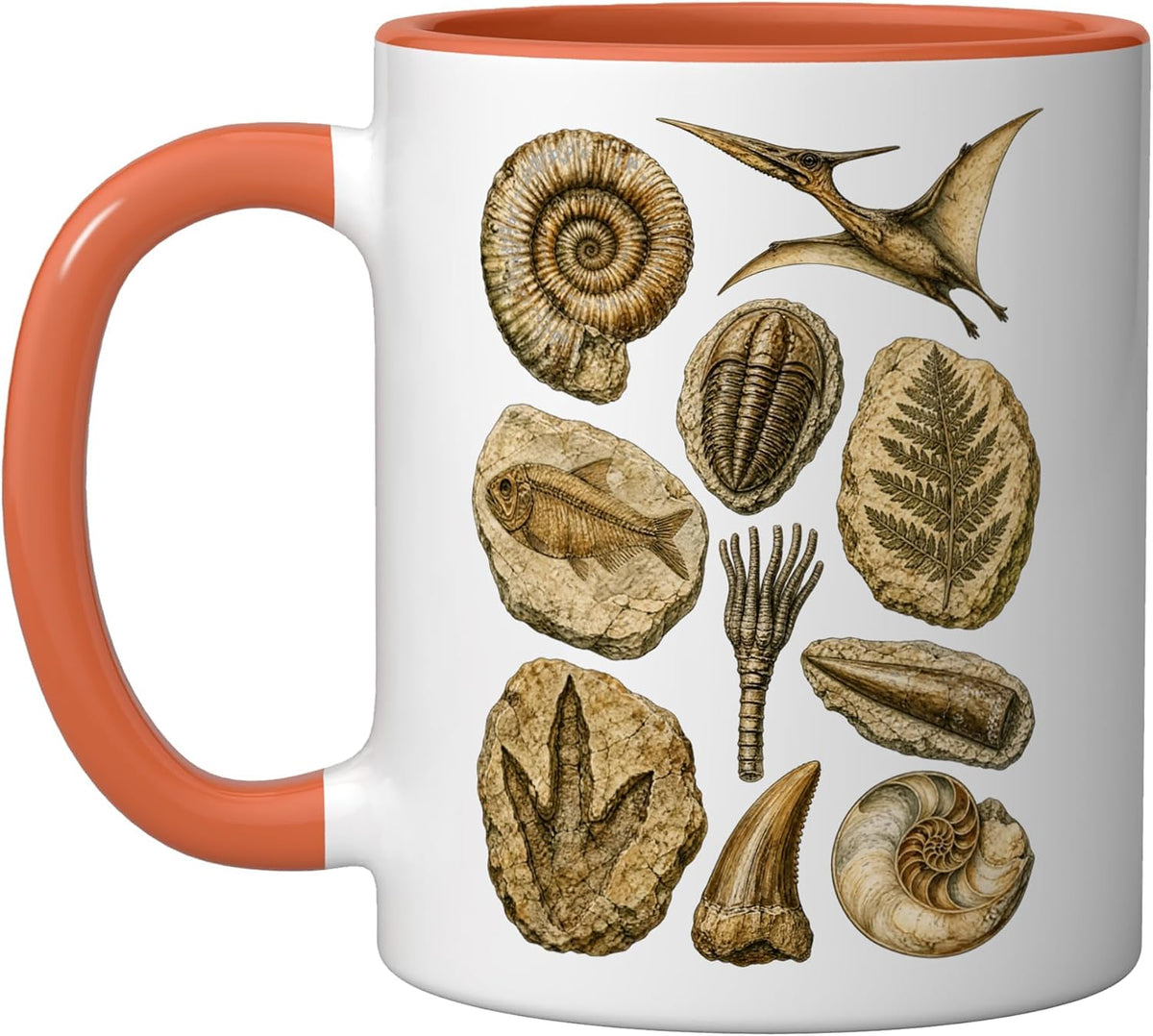 Paleocore Paleontology Fossil Field Notebook Sketches Ceramic Mug