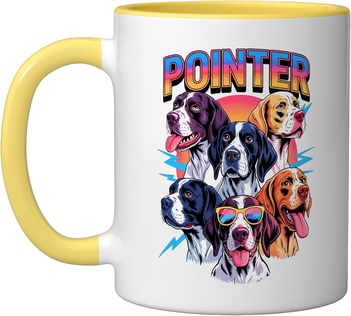 90s Vintage Pointer Dog Ceramic Mug