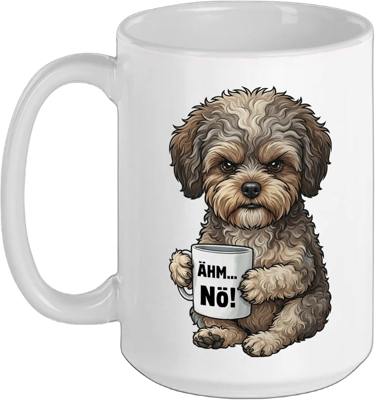 Bolonka Dog With Coffee Says No, äHm Einfach Nö Ceramic Mug