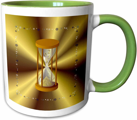 Hour Glass Years Falling, Happy New Year Ceramic Mug