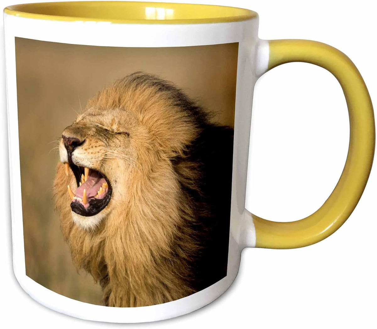 Kenya Masai Mara Roaring Lion Ceramic Mug