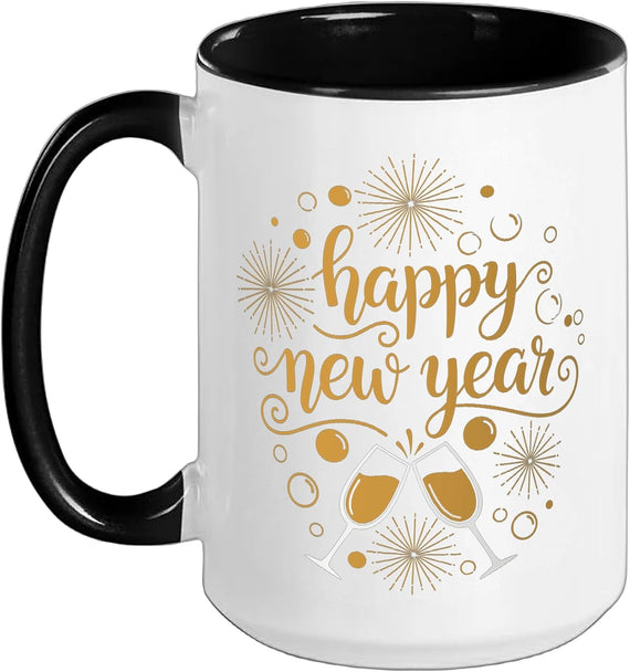 Happy Year Fireworks Nye Party Supplies Celebration Ceramic Mug