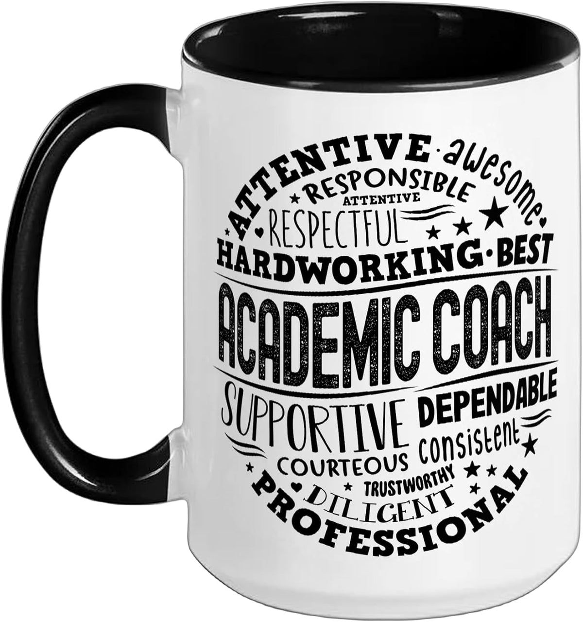 Academic Coach Traits Word Art Ceramic Mug