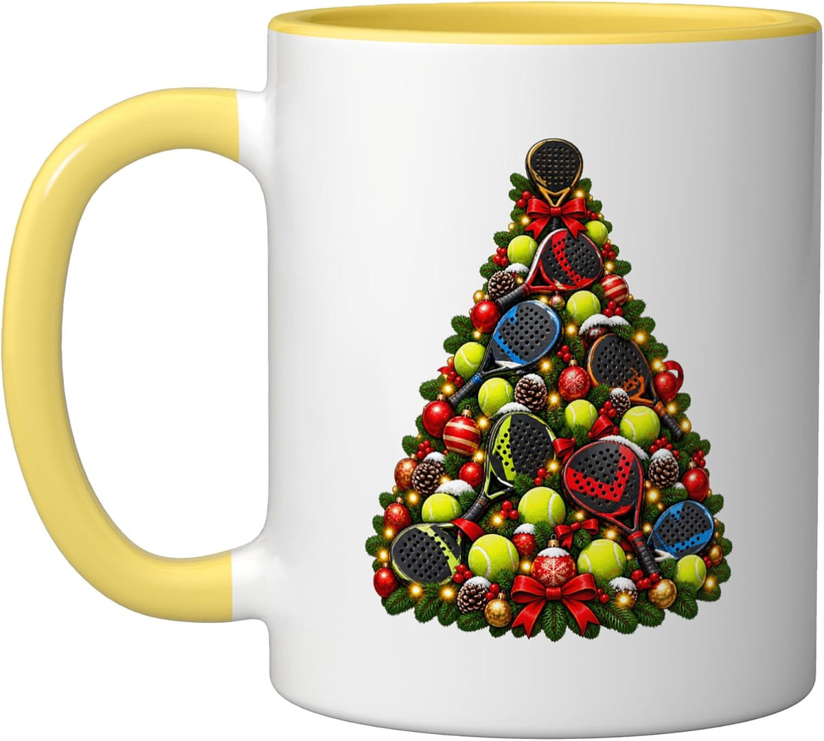 Padel Christmas Tree Ceramic Mug