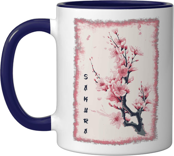 Sakura Cherry Blossom Japanese Floral Art Ceramic Mug