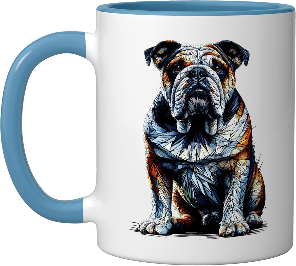 Polygon Art Bulldog English Bulldogs Ceramic Mug