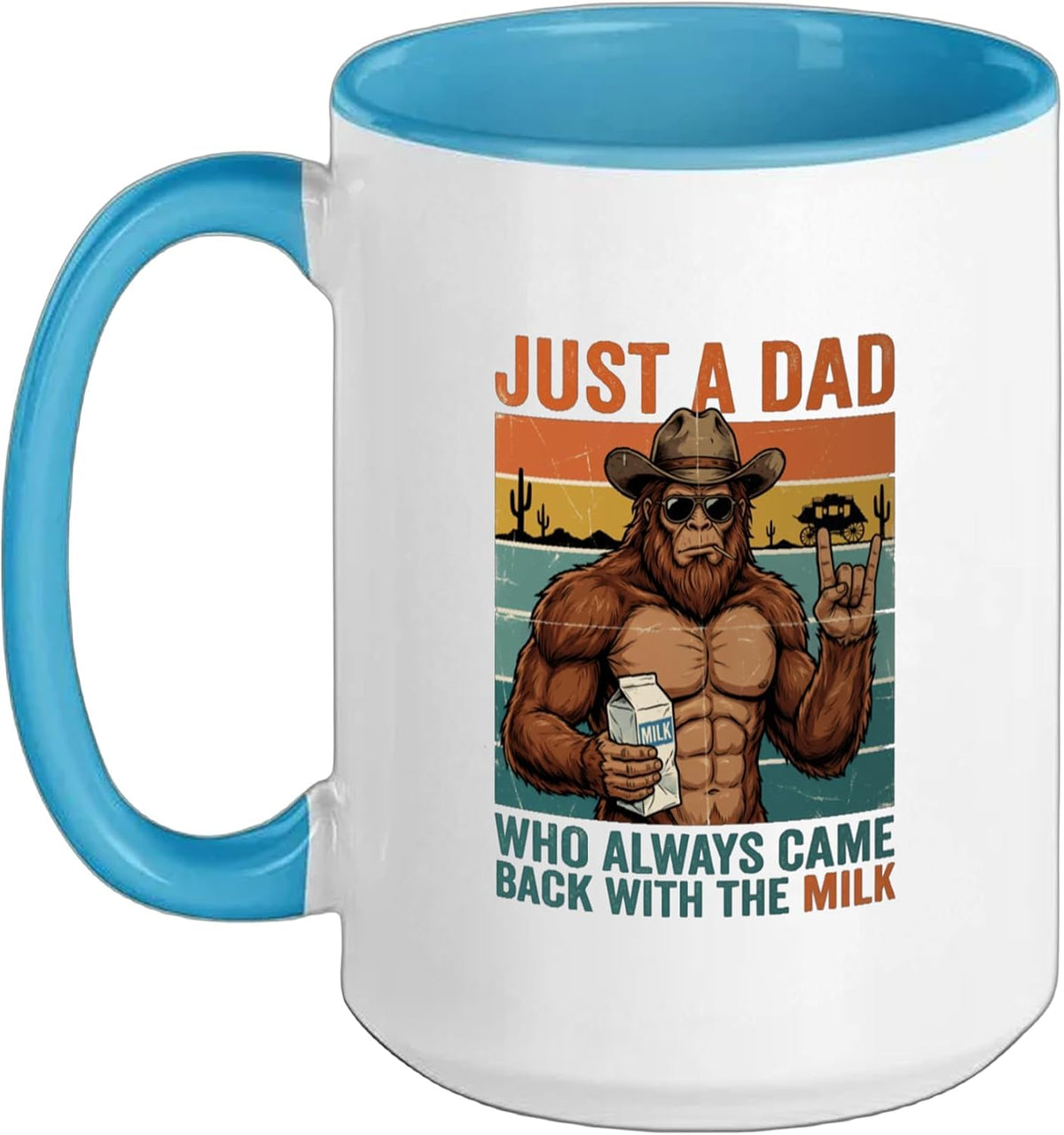 Bigfoot Papa Just A Dad Who Always Came Back With The Milk Ceramic Mug