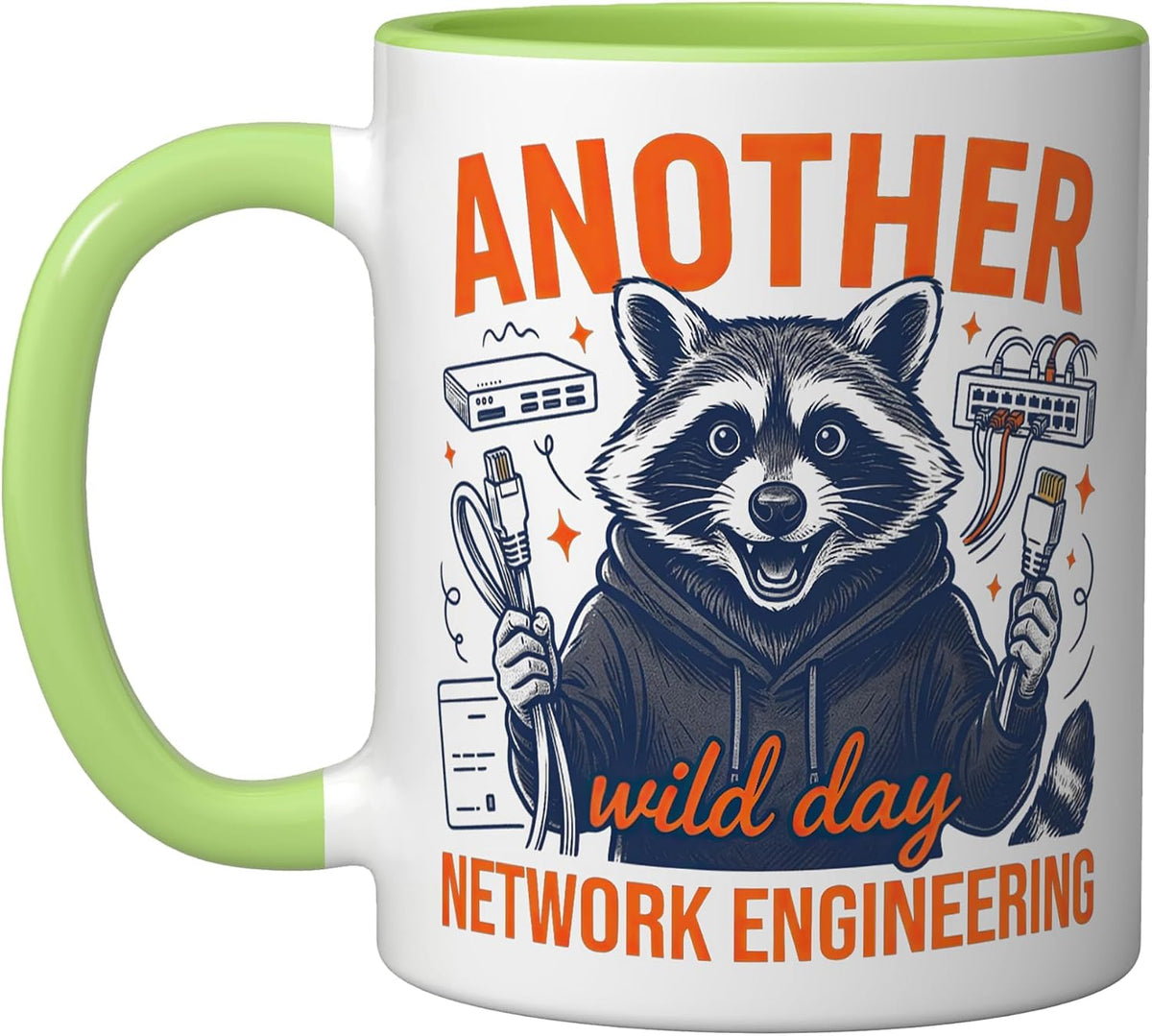 Raccoon Network Engineering Another Wild Day Ceramic Mug