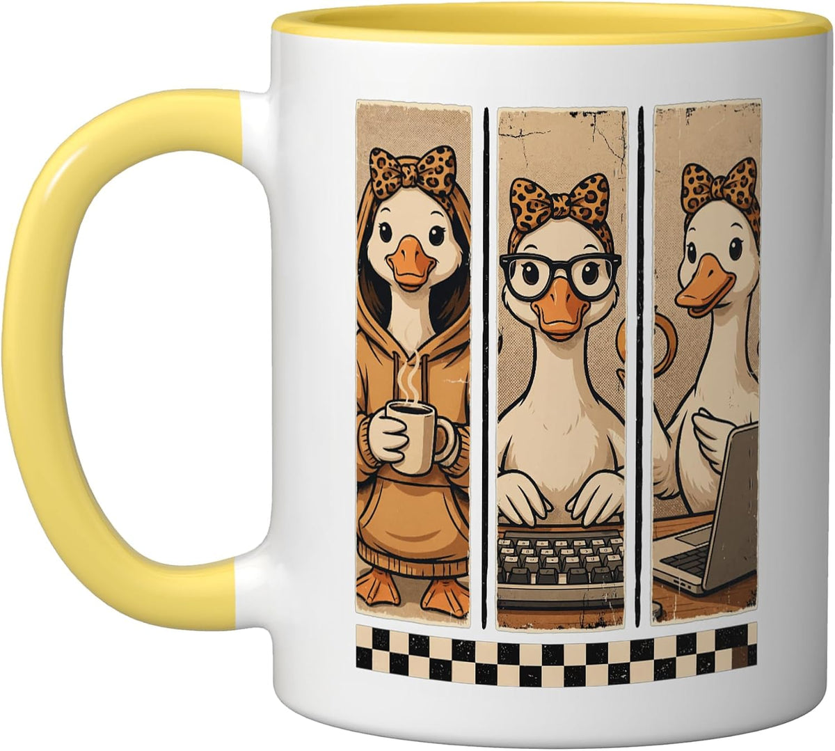 Web Developer Ducks Coding Trio Laptop Funny Ceramic Mug