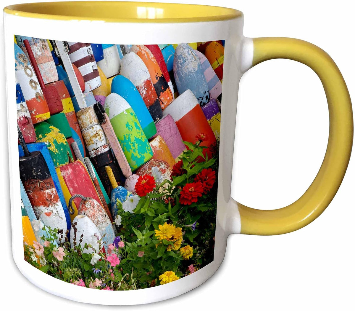 Fishing Buoys, Rockport, Cape Ann Ceramic Mug