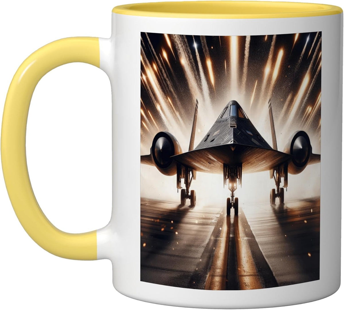 Sr 71 Blackbird Fighter Jet Military Aircraft Ceramic Mug