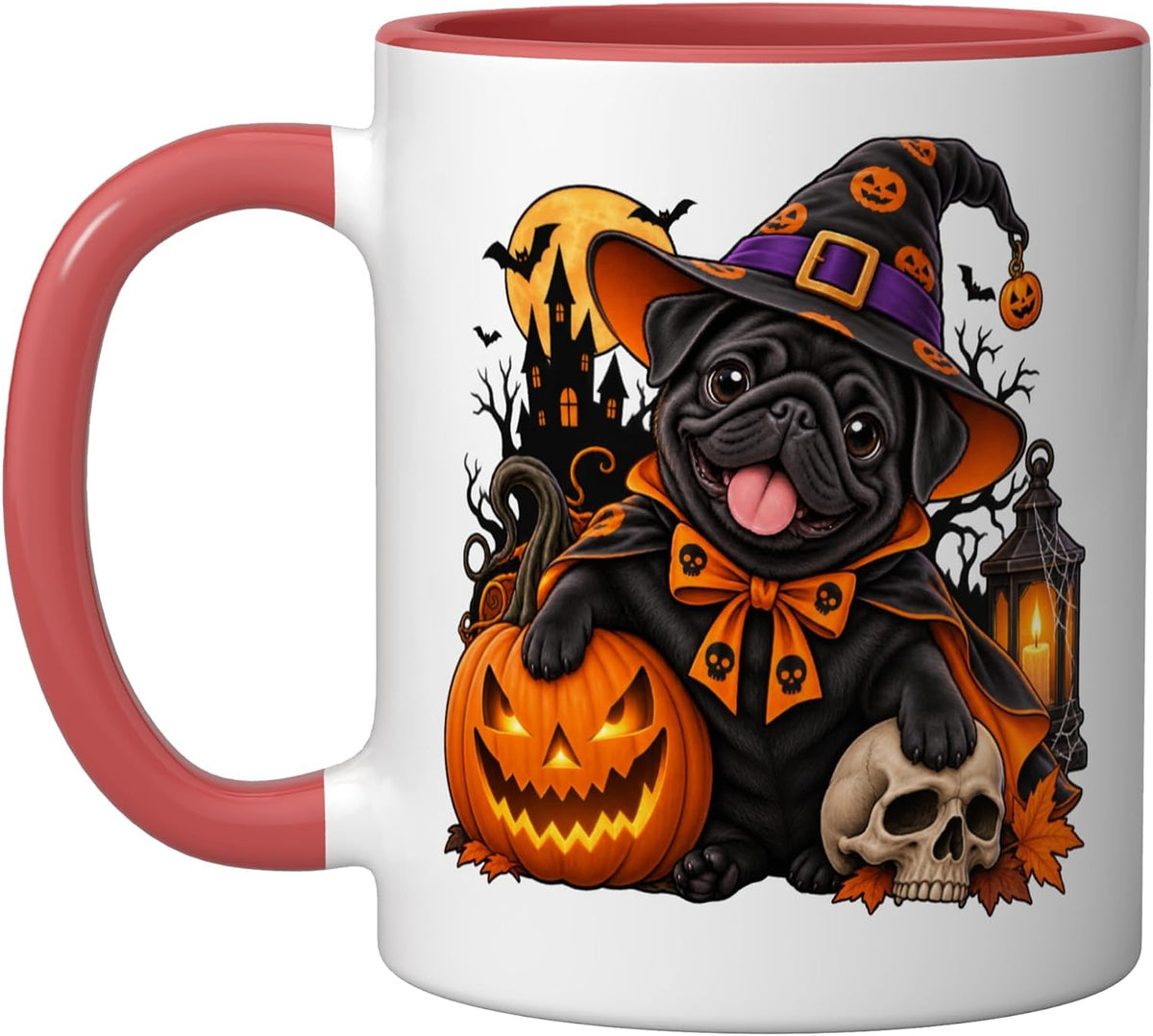 Dog Black Pug Halloween Ceramic Mug
