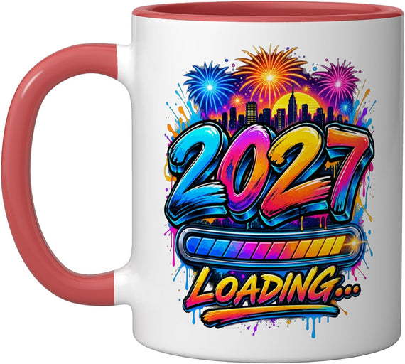 2027 Loading Graffiti New Year Ceramic Mug