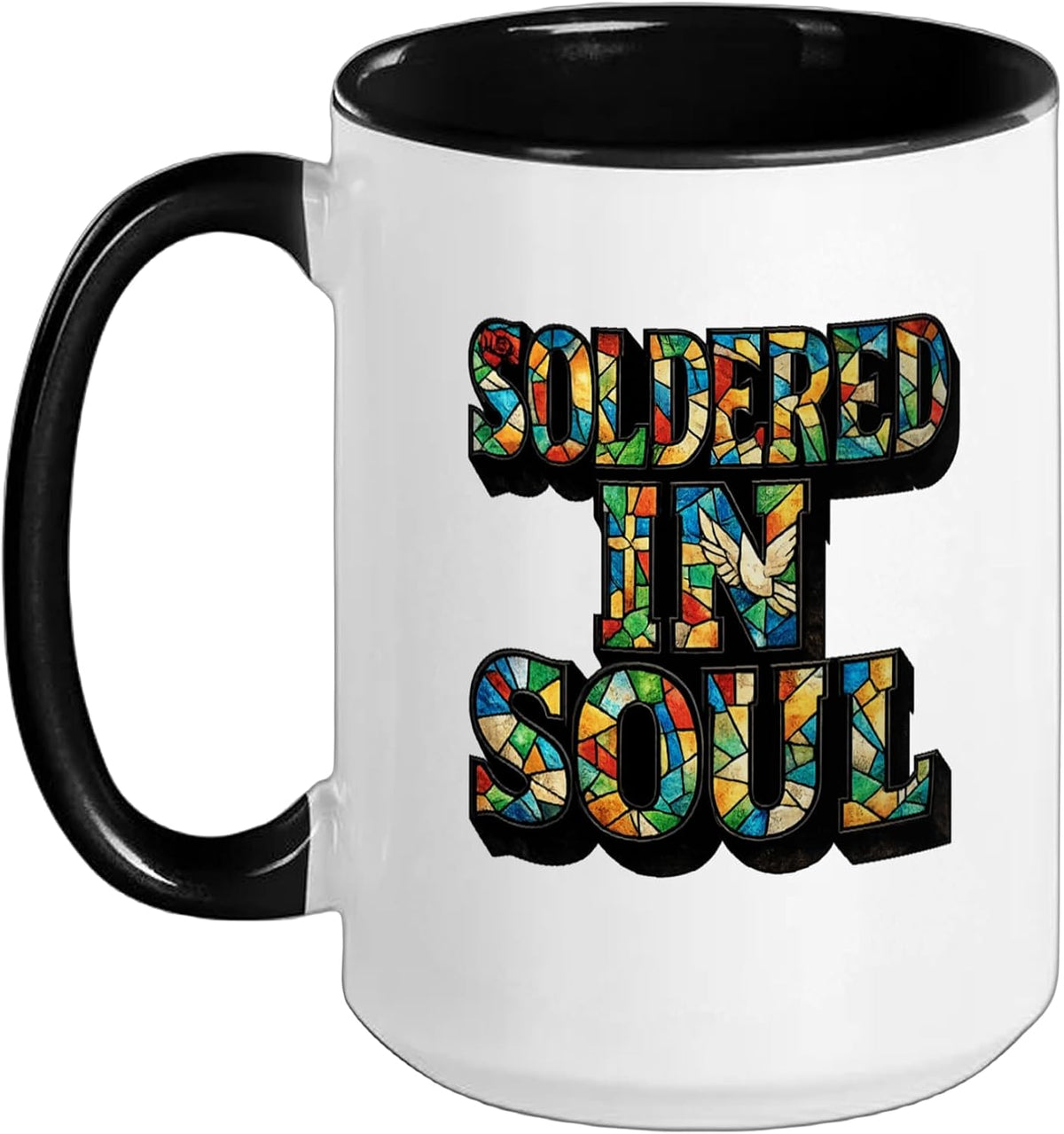 Soldered In Soul Funny Stained Glass Artist Suncatcher Ceramic Mug