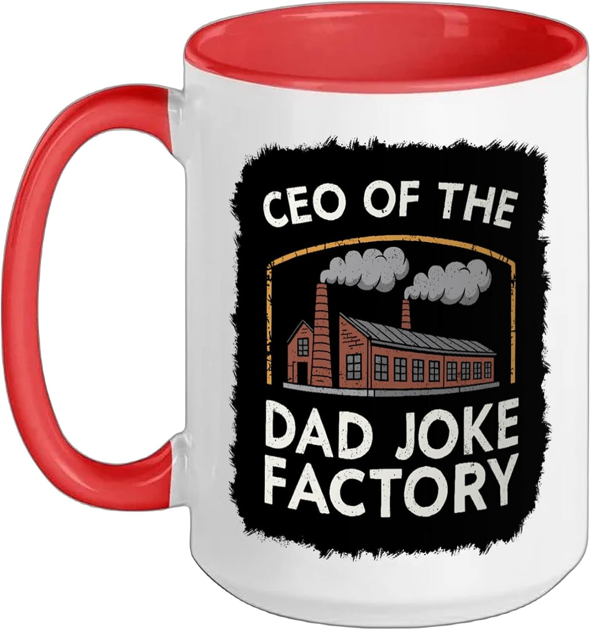 Funny Mens Joke Fathers Retro Ceo Of The Dad Joke Factory Ceramic Mug