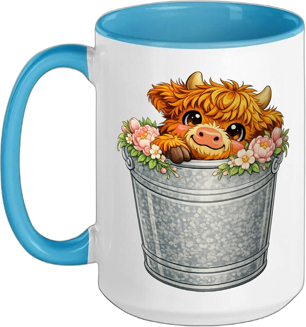Mini Highland Cow Graphic Ceramic Mug