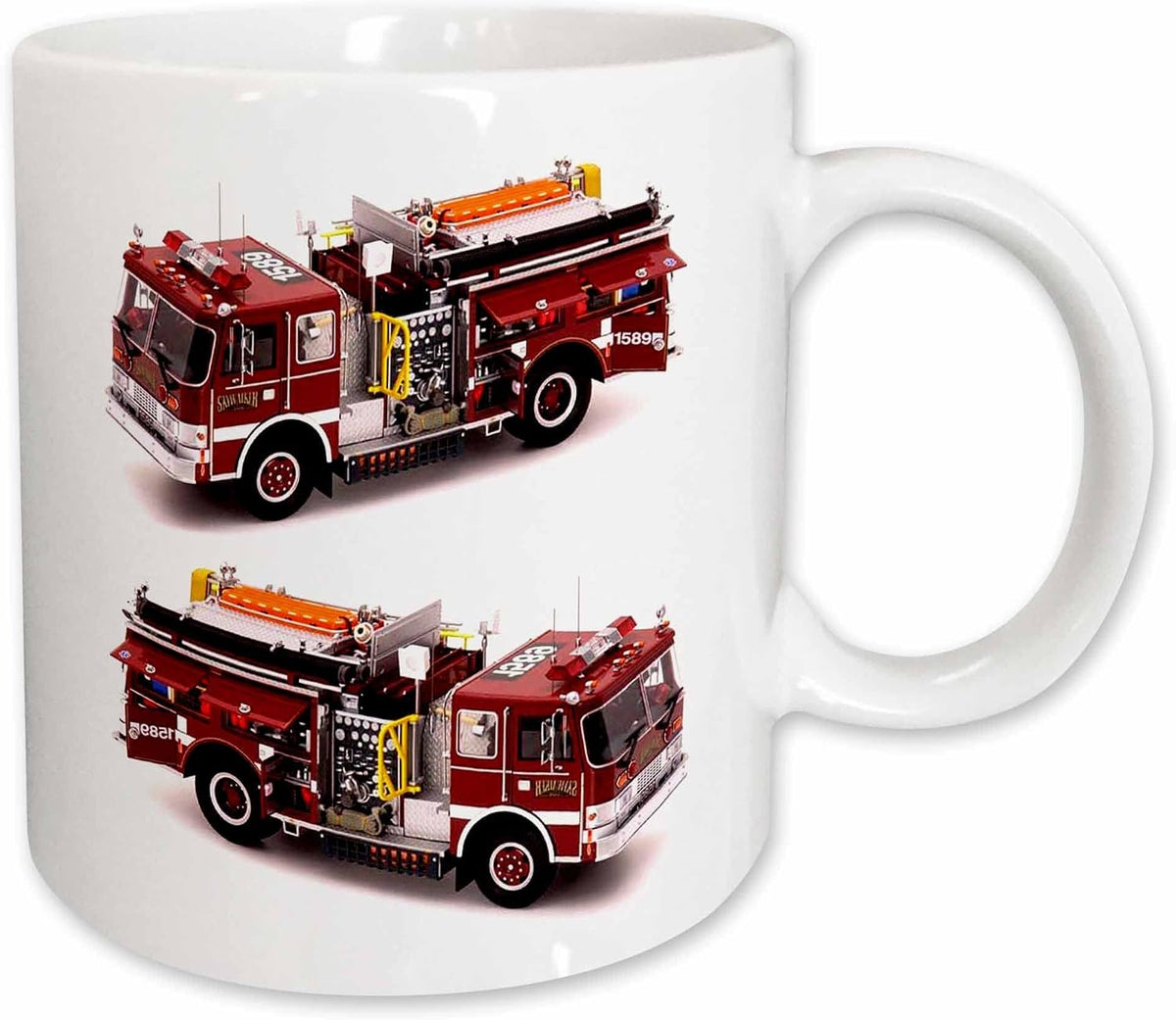 Fire Truck Ceramic Mug