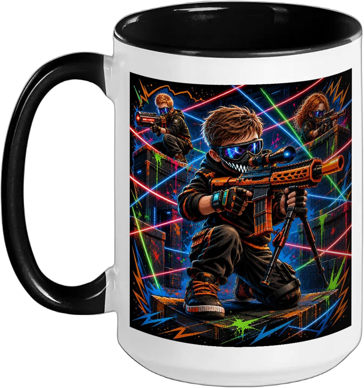 Laser Tag Player Cool Kid Squad Lasertag Team Birthday Ceramic Mug