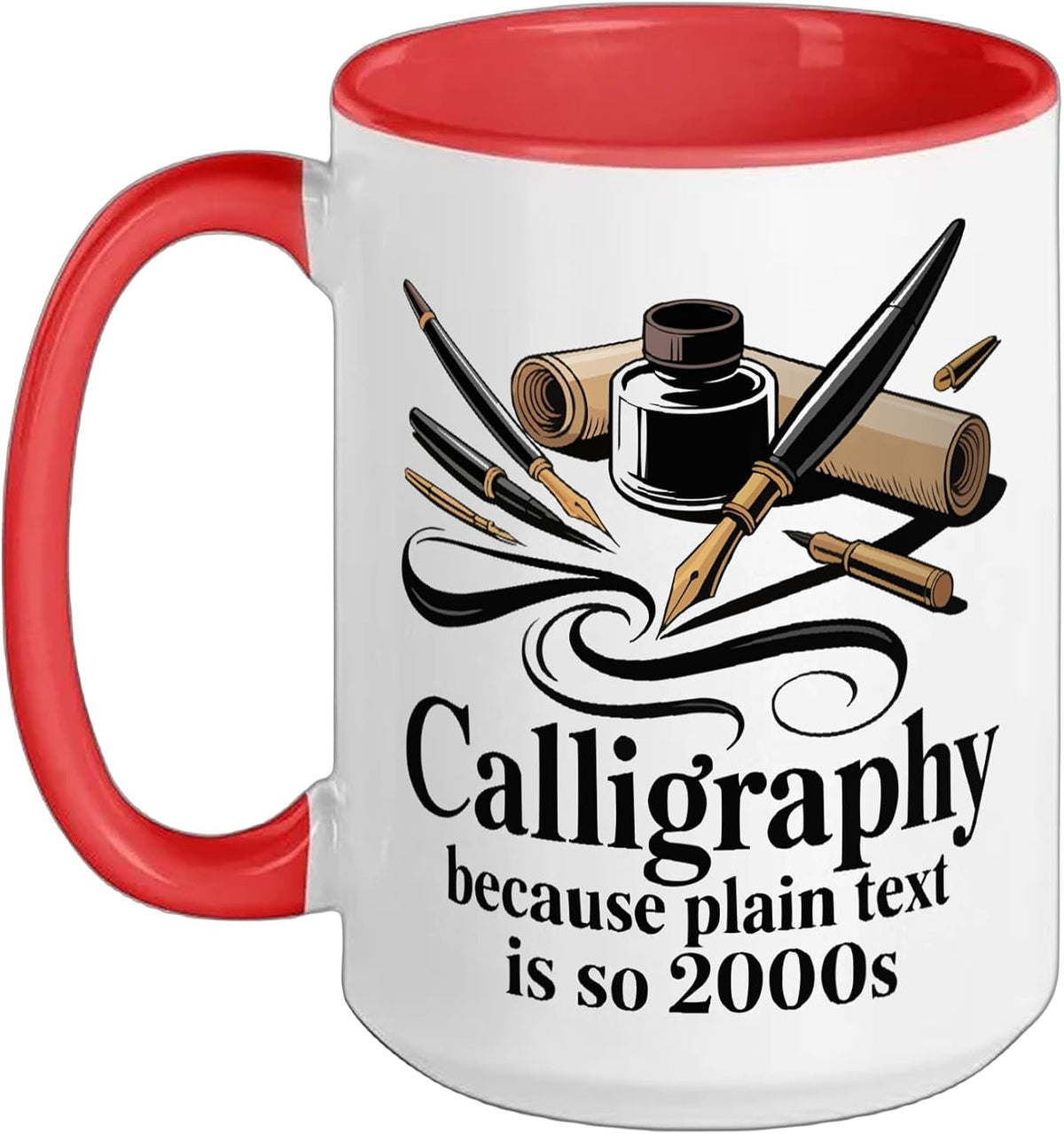 Calligrapher Calligraphic Writing Typography Calligraphy Ceramic Mug