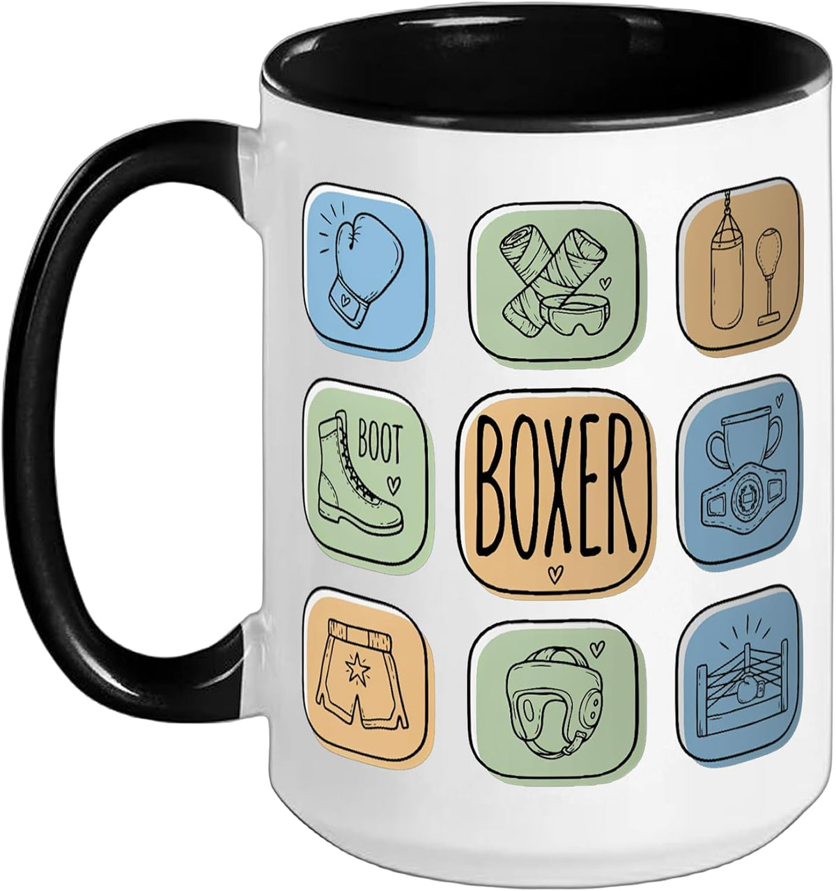Boxing Match Sweet Science Sparring Pugilism Boxer Workout Ceramic Mug