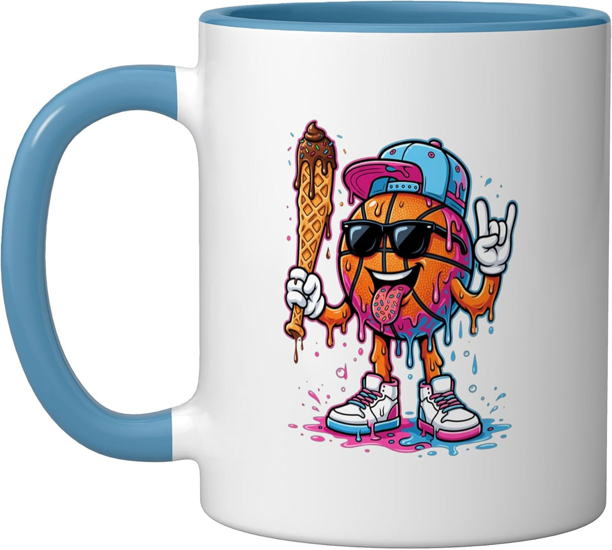 Drip Basketball Ice Cream Lover Dripping Basketball Player Ceramic Mug