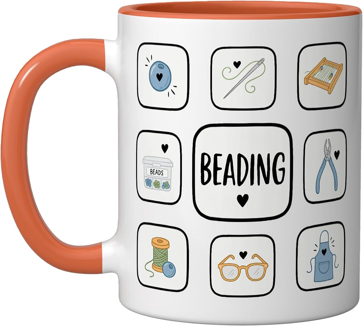 Beading Beadwork Stringing Beadcraft Beader Beaders Bead Ceramic Mug