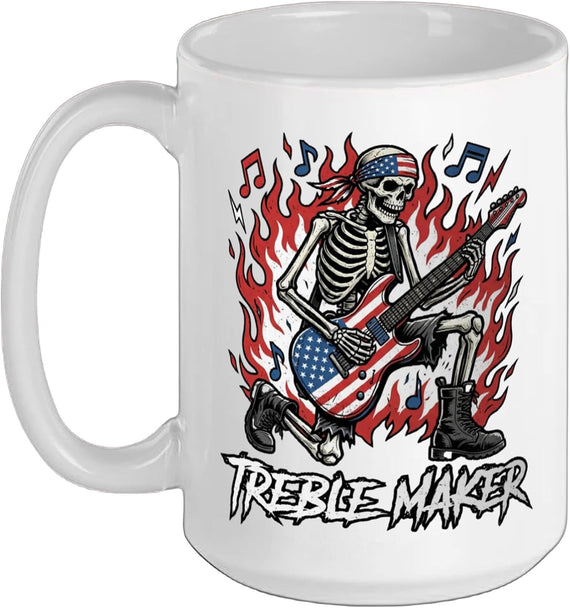 Skeleton Treble Maker Rock Guitarist Ceramic Mug