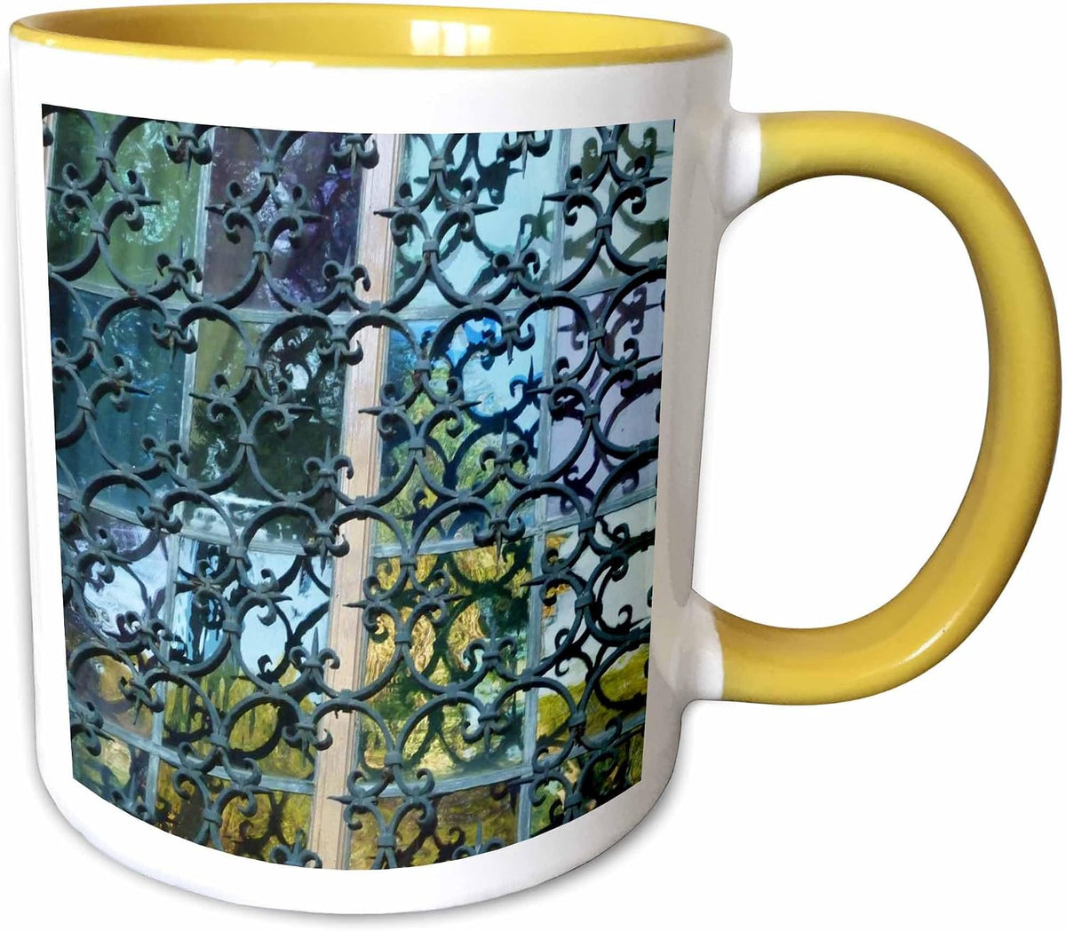 Wrought Iron And Stained Glass Ceramic Mug