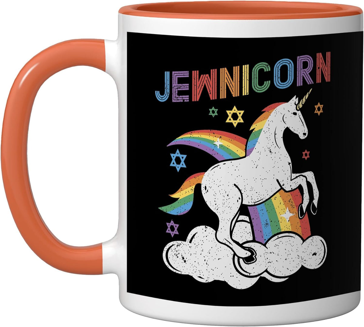 Jewnicorn Funny Jewish Unicorn Chanukah Hanukkah Jew Ceramic Mug