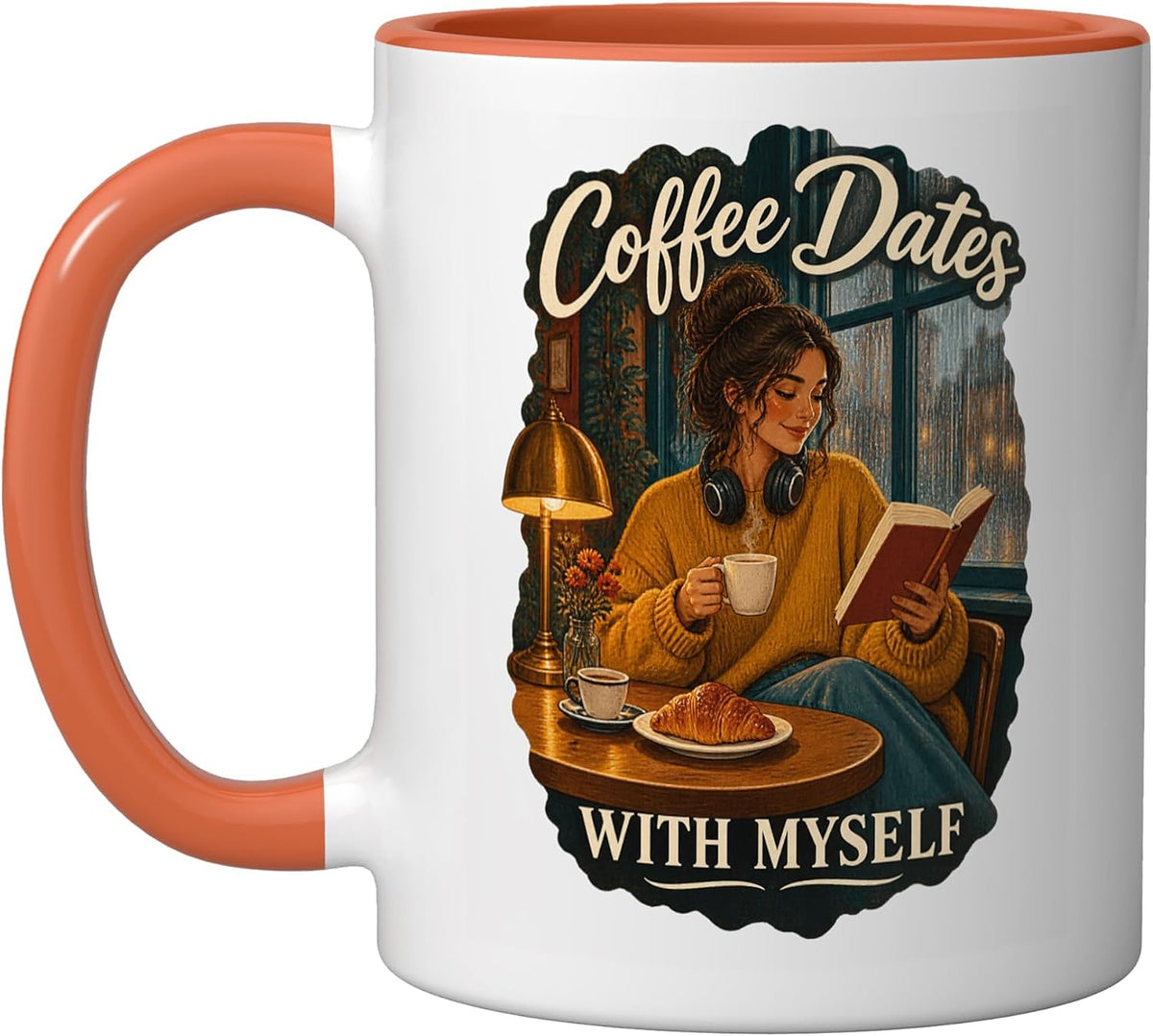 Solo Cafe Reading Coffee Book Lover Ceramic Mug