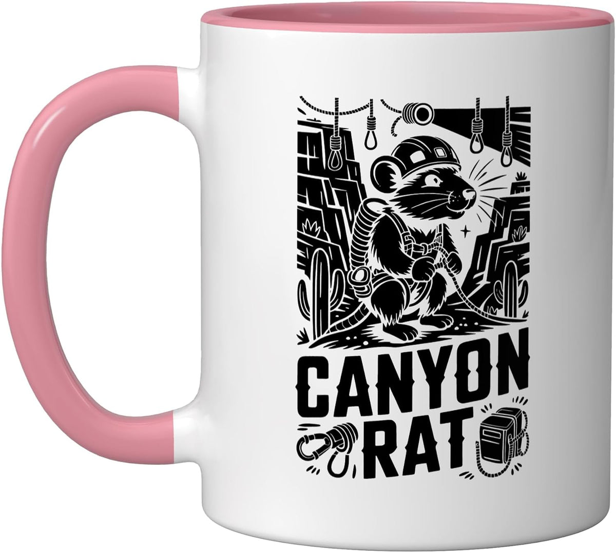 Vintage Canyoneering Badge Retro Emblem Canyon Adventurer Ceramic Mug