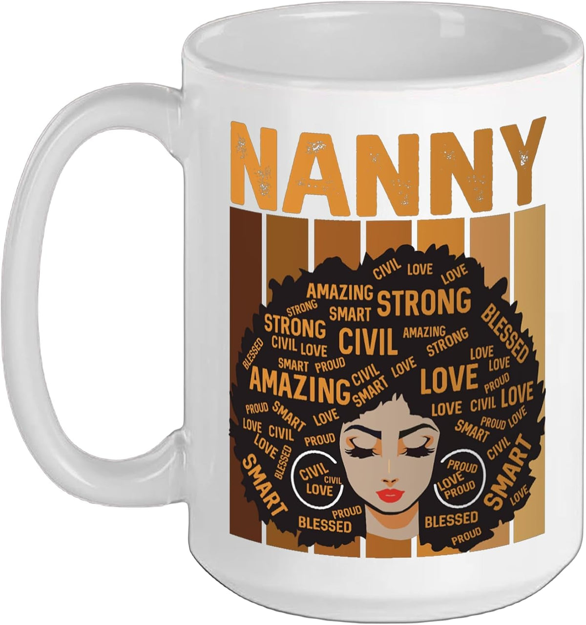 Nanny Powerful Black History Month Black Pride Design Ceramic Mug