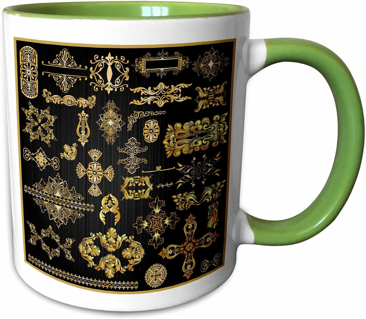 Vintage Brass Hardware Ceramic Mug
