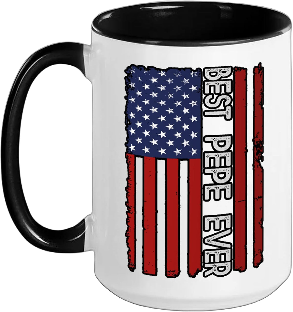Best Pepe Ever Vintage American Flag Fathers Day Ceramic Mug