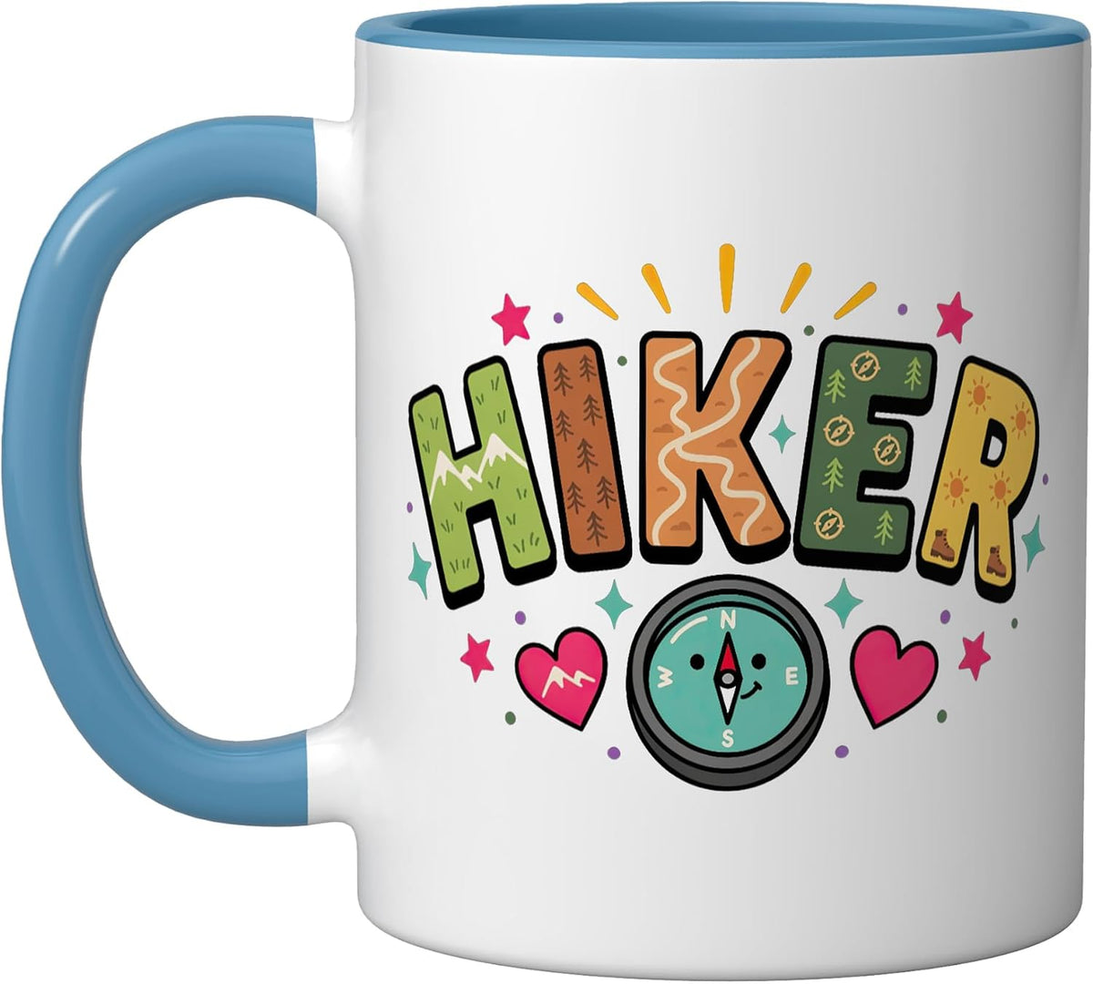 Hiking Hike Hiker Backpacker Trekking Trekker Outdoor Ceramic Mug