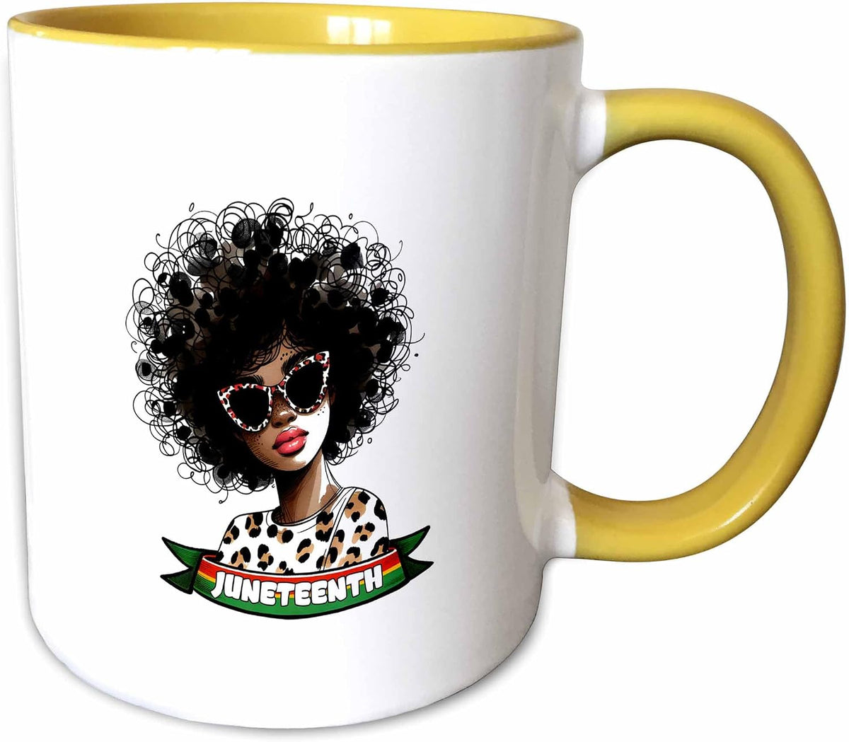 Juneteenth Text & Image Of African-American Ceramic Mug