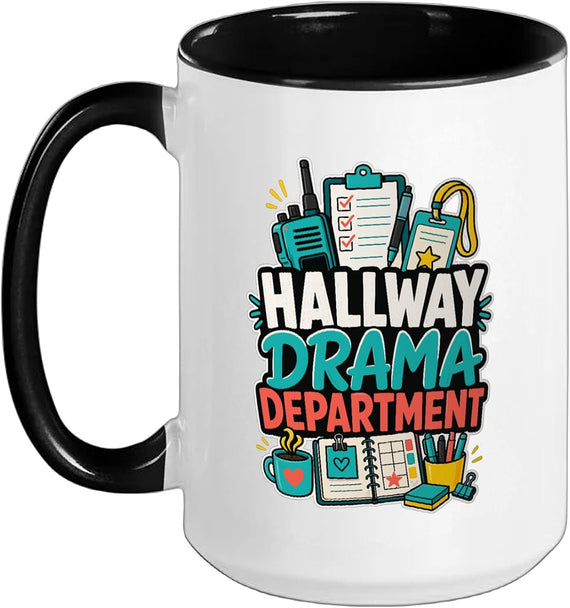 Hallway Drama School Staff Cartoon Ceramic Mug