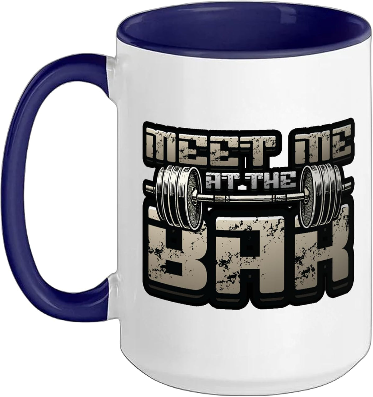 Barbell Meet Me At The Bar Funny Weightlifting Gym Ceramic Mug