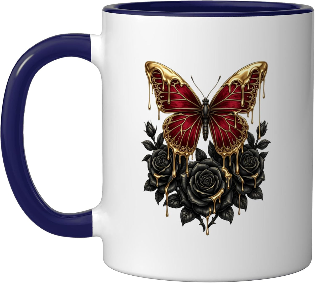 Black Rose Flower Botanist Garden Gardening Flower Rose Ceramic Mug