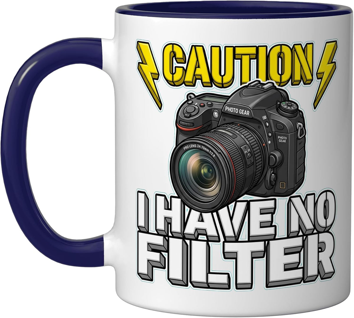Camera Lens Unfiltered Shutterbug Photography Graphic Ceramic Mug