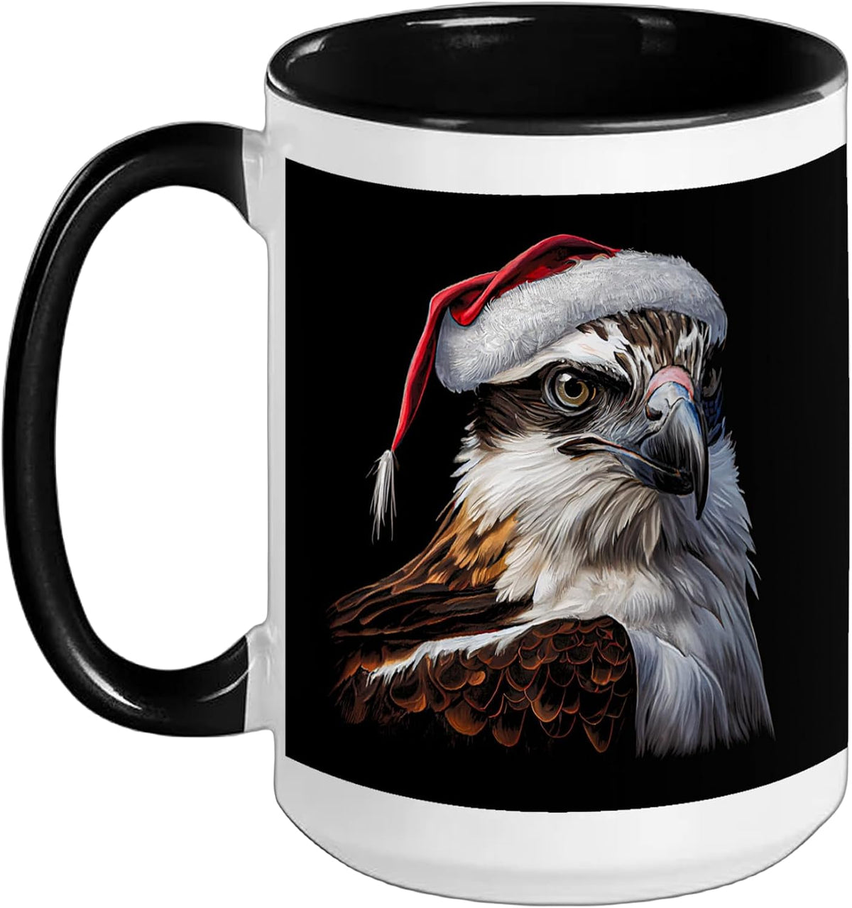Birds Of Prey, Christmas Osprey Hawk Ceramic Mug