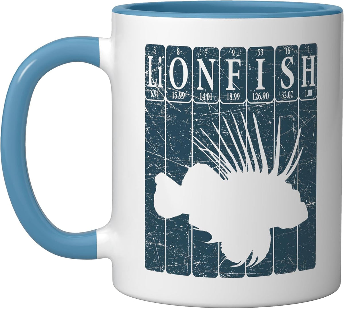 Lionfish Periodic Table Elements Ceramic Mug