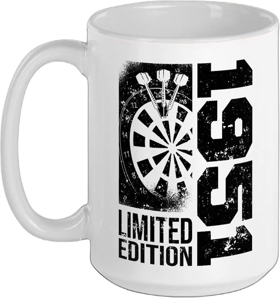 Dart-Player Vintage 1951 Birthday Dart-Game Dartboard Ceramic Mug