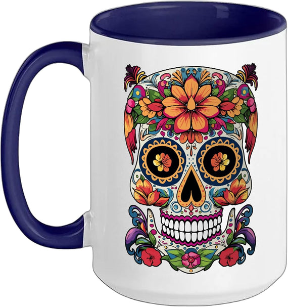 Sugar Skull Halloween Calavera Dia De Los Muertos Costume Ceramic Mug