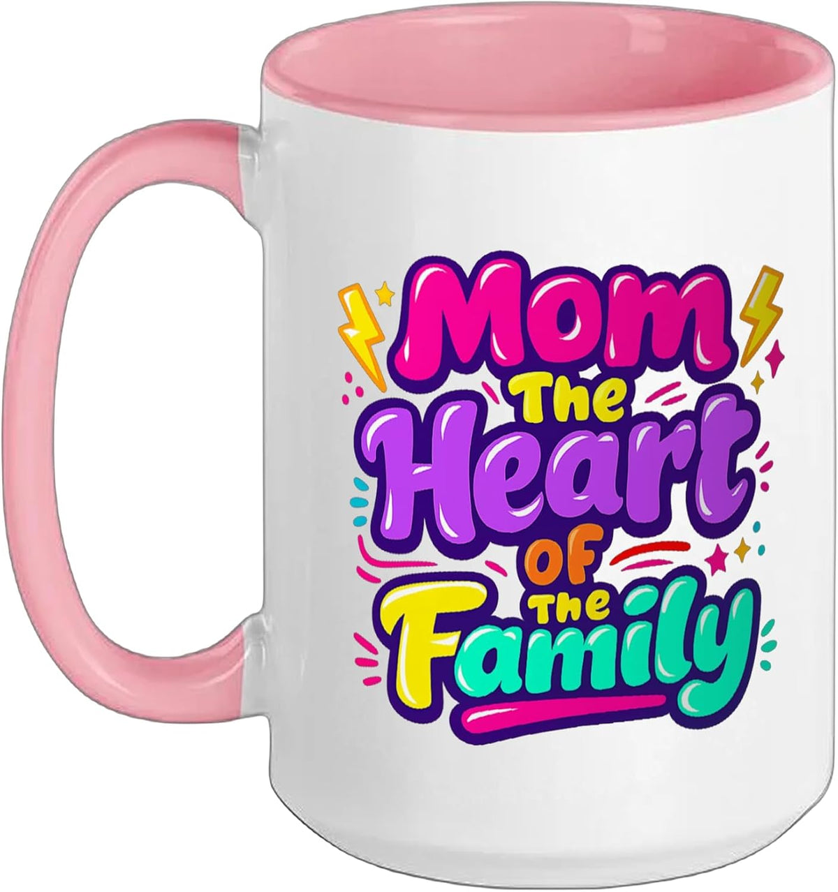 Mom The Heart Of The Family Best Mom Mama Mommy Mother's Ceramic Mug