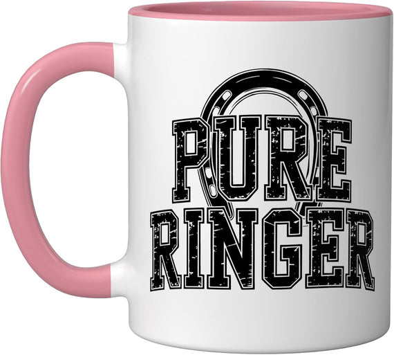 Horseshoe Pitching Ringer Throw Perfect Toss Player Ceramic Mug
