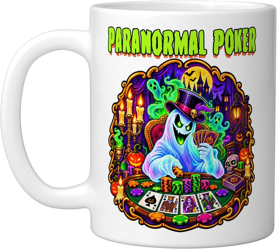Poker Ghost Texas Holdem Player Casino Gambling Gambler Ceramic Mug