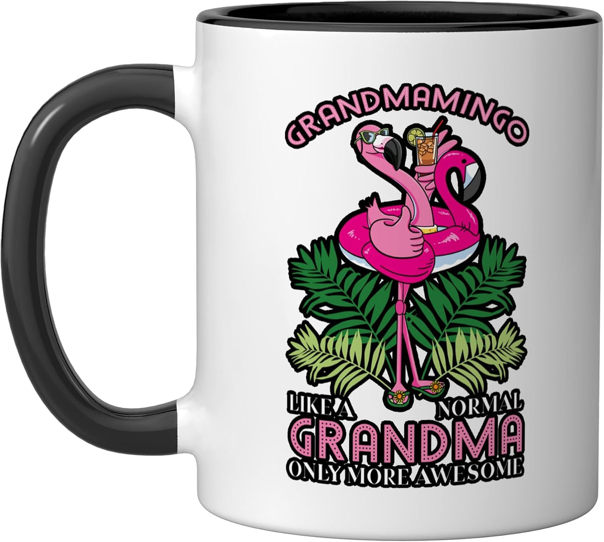 Grandmamingo Grandmother Flamingo Lover Gramma Grandma Ceramic Mug